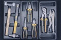 Garage Tool Box, Set of Tools, Tool Box for Construction, Electronic, Building Royalty Free Stock Photo