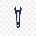 Garage Wrench vector icon isolated on transparent background, Ga