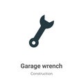 Garage wrench vector icon on white background. Flat vector garage wrench icon symbol sign from modern tools collection for mobile