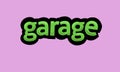 GARAGE writing vector design on pink background Royalty Free Stock Photo