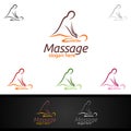 Chiropractic, massage, back pain and osteopathy Logo Design