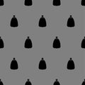 Garbage bag pattern seamless. rubbish black sack background . Vector texture