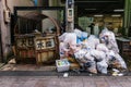 Garbage bags Ohmicho Ichiba Fish Market in Japan