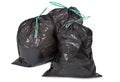 Garbage bags on white