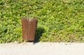 Garbage basket out in the nature