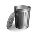 Garbage basket on white background. Isolated 3D illustration