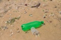 Garbage on a beach. environmental pollution concept picture. Royalty Free Stock Photo