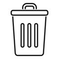 Garbage bin icon representing removing and deleting files