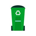 Garbage bin icon. Trash container illustration.