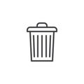 Garbage bin outline icon