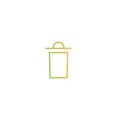 Garbage bin, trash can, wastebasket line icon. Clean, delete button. waste and recycle. paper basket