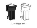 Garbage bin or trash cans icon vector illustration Royalty Free Stock Photo