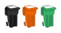 Garbage bin or trash cans vector illustration Royalty Free Stock Photo