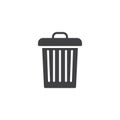 Garbage bin vector icon Royalty Free Stock Photo