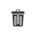 Garbage bin vector icon Royalty Free Stock Photo