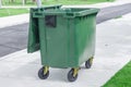 Garbage can, dustbin, rubbish-bin, Trashcan in park Royalty Free Stock Photo