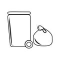 garbage can icon. Element of Ecology for mobile concept and web apps icon. Thin line icon for website design and development, app Royalty Free Stock Photo
