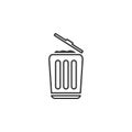 garbage can icon. Element of navigator signs for mobile concept and web apps. Thin line icon for website design and development, Royalty Free Stock Photo