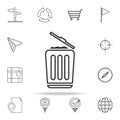 garbage can icon. navigation icons universal set for web and mobile Royalty Free Stock Photo