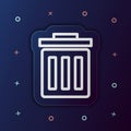 Garbage can nolan button icon. Simple thin line, outline vector of web icons for ui and ux, website or mobile application Royalty Free Stock Photo