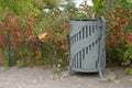 Garbage can in park Royalty Free Stock Photo