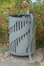 Garbage can in park Royalty Free Stock Photo