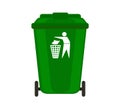 Garbage can. Vector stock illustration isolated on white background Royalty Free Stock Photo