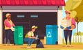 Garbage Cartoon Illustration Royalty Free Stock Photo