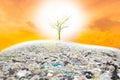 Garbage causes global warming if we do not help save the world. Next, the refreshing color will not be.