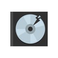 Garbage cd disk icon flat isolated vector