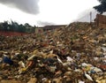 Garbage in the central streets. Angola