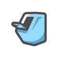 Garbage chute Bin Vector icon Cartoon illustration