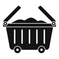 Garbage city cart icon, simple style Royalty Free Stock Photo