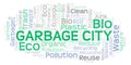 Garbage City word cloud Royalty Free Stock Photo