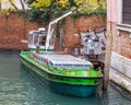 Garbage collection barge - Venice