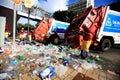 Garbage collection after carnival in salvador Royalty Free Stock Photo