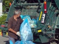 Garbage collection in the city streets Lazarevskoye Royalty Free Stock Photo