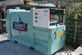 Garbage collection electric container waste in the village of Zermatt, Switzerland