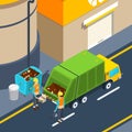 Garbage Collection Isometric Poster