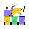 Garbage collection and sorting abstract concept vector illustration.