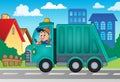 Garbage collection truck theme image 2