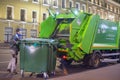 Garbage collector. An employee of the city municipal garbage.