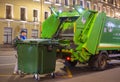 Garbage collector. An employee of the city municipal garbage.