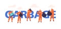 Garbage Concept with Diligent Janitors Efficiently Clean Up Wastes, Maintaining A Spotless Environment, Poster, Banner
