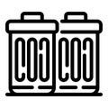 Garbage containers icon, outline style