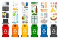 Garbage containers and types of trash