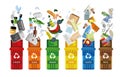 Garbage containers. Waste management,