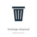 Garbage disposal icon vector. Trendy flat garbage disposal icon from electronic devices collection isolated on white background. Royalty Free Stock Photo