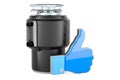 Garbage disposal unit with like icon, 3D rendering