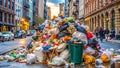 Garbage dump in the City. Recycling concept Royalty Free Stock Photo